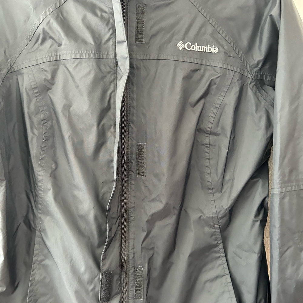 Columbia Arcadia II Black Rain Jacket rain Omni-Tech waterproof Size Medium - Picture 5 of 10